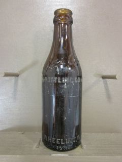 Vintage Brown Coca Cola Bottle Wheeling WV 6.5 oz. 7.5