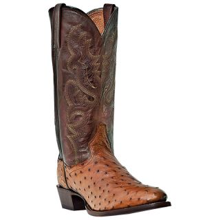   Genuine Ostrich Mens Western Cowboy Boots Cognac DP2324 Size 7 13