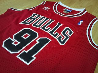   Rodman Chicago Bulls NBA jersey size Small Red swingman throwback