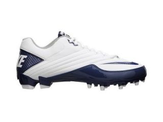   Nike Super Speed TD Low Football Cleats White & Navy Blue molded studs