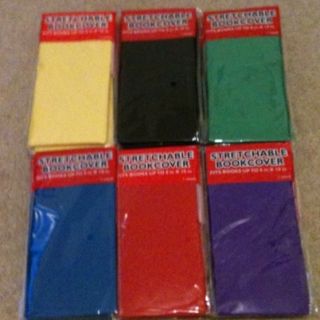 NEW Big Lot of 30 Solid Color Stretch Book Covers   Fits Books Up To 8 