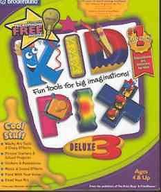 Kid Pix 3 Deluxe PC MAC CD oil paint airbrush crayon marker pencil 