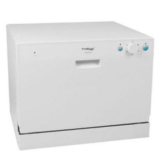 New Koldfront 6 Place Setting Portable Compact White Dishwasher