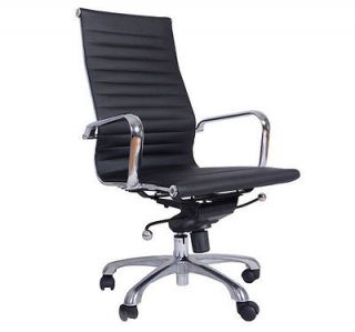   Leather High Back Office Chair Computer Task Conference Executive Seat