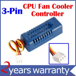 New 3 Pin CPU Fan Cooler Speed Controller for PC Blue
