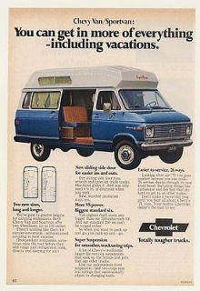 1971 Chevrolet Chevy Van Sportvan Camper Conversion Ad