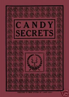 CANDY SECRETS Vintage Antique Cookbook Recipe Chocolate