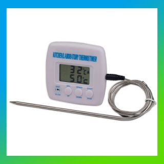   Digital LCD Display Food Thermometer Cooking Kitchen BBQ Probe Meat