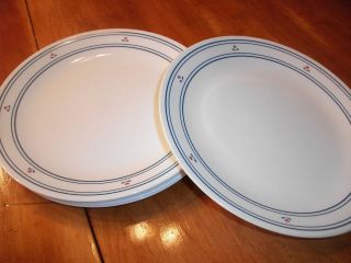 CORELLE COUNTRY HEARTS DINNER PLATES LOT OF 6 EXC COND