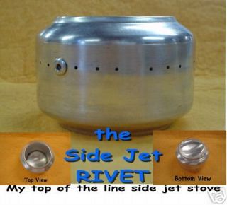 RIVET Side Jet Alcohol Stove w/integral Pot Stand