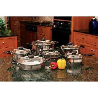 Wyndham House 12pc Stainless Steel Cookware Set with Lifetime Warranty
