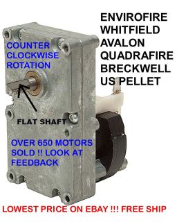   WHITFIELD AVALON QUADRAFIRE BRECKWELL US Pellet Stove Auger Motor