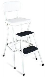Cosco 11 18WHT Retro Chair/Step Stool White NEW!