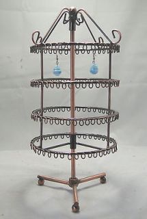 New 188 holes Copper color rotating earrings jewelry display stand 