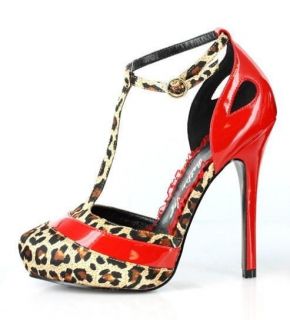   Leopard Pinup Swing Dance Heels Mad Men Costume Shoes size 6 7 8