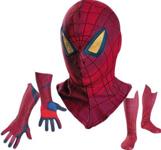   Spider Man 2012 Movie Adult Spandex Mask / Deluxe Gloves / Boot Covers