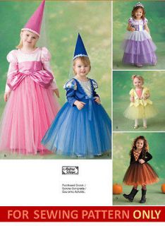 SEWING PATTERN MAKE COSTUMES PRINCESS~FAIRY~WITCH TODDLER 1/2 TO 