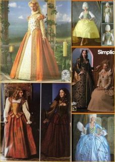 OOP Simplicity Elizabethan Tudor Costume Sewing Pattern
