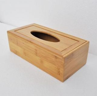 Natural Bamboo Handmade Tissue Box Covers Carve