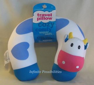   Micro Bead Cow Pillow child kid car heart stuffed animal toddler NEW