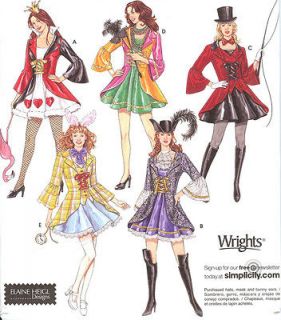 Miniskirt Ring Master costume PATTERN Simplicity 3685 Queen of Hearts 