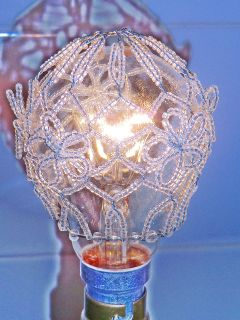 SHABBY CHANDELIER LIGHT BULB COVER GLS LAMP GLASS BEAD CHIC SHADE 