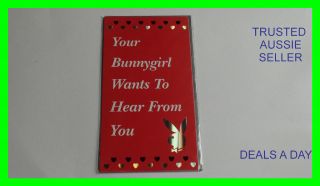 NEW PLAYBOY BUNNYGIRL GIFT CARD LARGE 23X12.5CM WITH SILVER ENVELOPE 