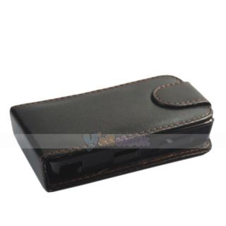   Flip Pouch Case Cover For Nokia 5800 Black (Opening up and down