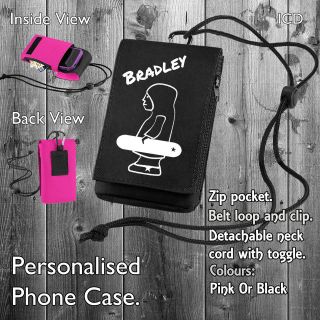 Personalised Phone Case Black Skateboard kid design.Quality Item 