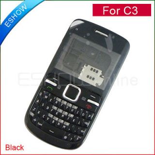 New Black Full Housing Cover + Keypad for Nokia C3 C3 00