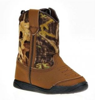   FADED GLORY CAMOUFLAGE mossy oak COWBOY BOOT SZ2,3,4,5,6 BABY/TODDLERS