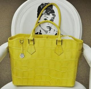 New Dooney & Bourke Yellow Alligator Tassel Embossed Handbag