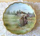 Imperial Crown China Austria Hand Painted Plate Harvest Scene