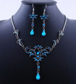   choker Bridal Set Necklace and Drop Earrings,Use Acrylic Alloy Crystal