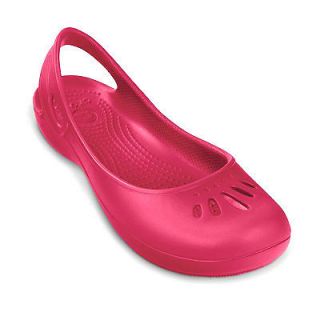 Crocs Womens Thea Rasberry Pink Sling back synthetic Sandal Shoes 