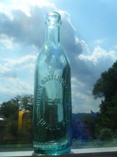 Irwin Bottling Works Irwin PA Soda Bottle Aqua Crown Top Westmoreland 