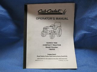 Cub Cadet Series 7000 Compact Tractor 7360SS Operation & Maintenance 