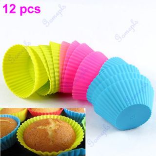  Silicone Round Cake Muffin Chocolate Cupcake Liner Baking Cup Mold