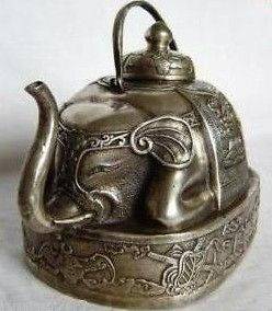 wonderful Buddhism Tibet silver elephant teapot