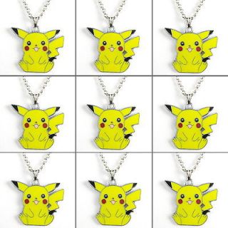   9pcs Pokemon Pikachu Pendants Necklaces Girl Birthday Party Gifts