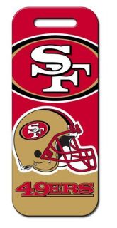 NFL San Francisco 49ers Custom Engraved Luggage Tag with Free Strap