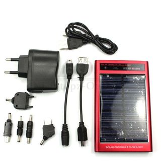 New Solar Panel USB Charger for Cell Phone//PDA Red