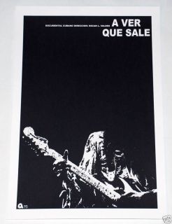 Cuban movie Poster forA ver que sale HENDRIX guitar.Buy 5 and ships 