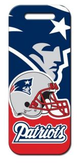 NFL New England Patriots Custom Engraved Luggage Tag with Free Strap