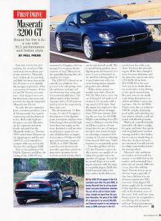 1999 Maserati 3200 GT   Classic Article D180