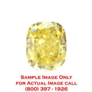 02 Carat Cushion Loose Diamond GIA Fancy Light Yellow/VVS1 + Free 