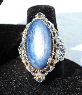 SHOPNBC Kyanite, London Blue Topaz & Sapphire Sterling Silver 18K Ring