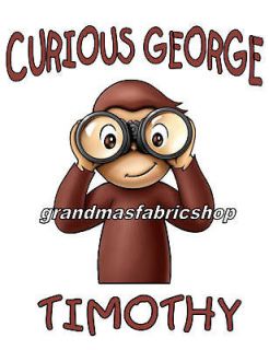 Curious George Personalized custom t shirt Party Favor Birthday 