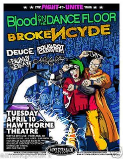 BLOOD ON THE DANCE FLOOR 2012 PORTLAND CONCERT TOUR POSTER  HIP HOP 