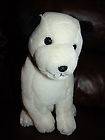 Vintage 1993 Dakin RCA Nipper White Puppy Dog Plush Doll 11